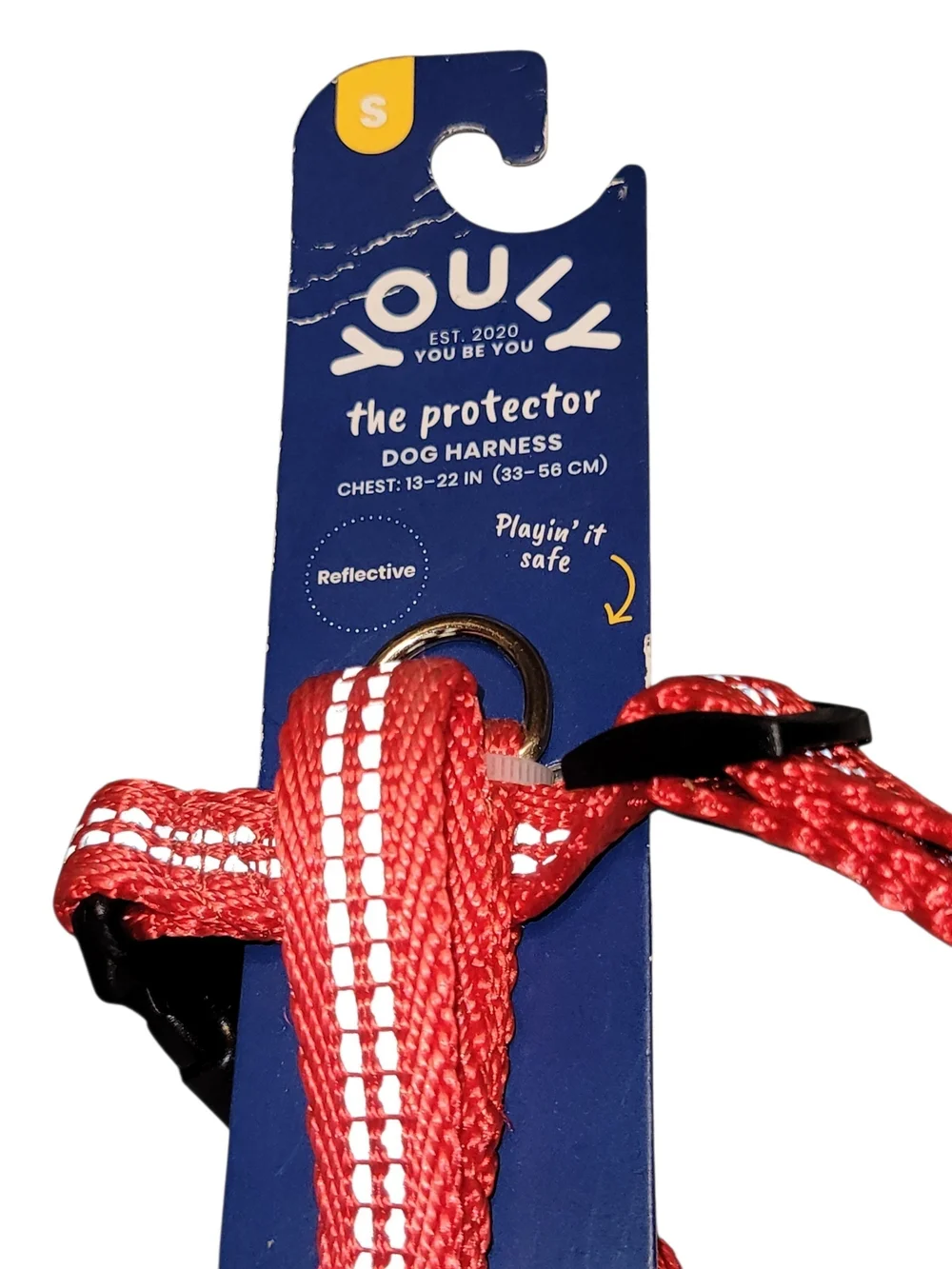Red Reflective No-Pull Dog Harness with Secure Buckles